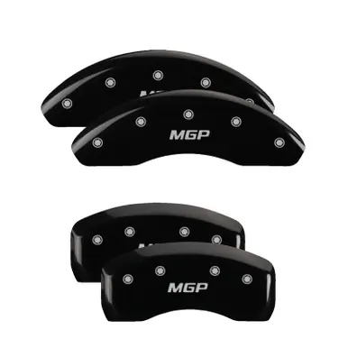 MGP 4 Caliper Covers Engraved Front & Rear MGP Black finish silver ch - 51004SMGPBK Budget