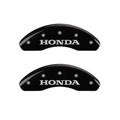 Discount MGP 4 Caliper Covers Engraved Front Honda Engraved Rear H Logo Black finish silver ch - 20206SHOHBK