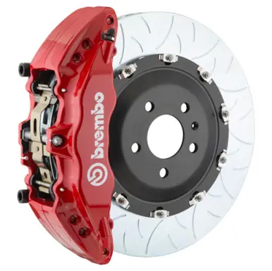 Certified Brembo 08-10 Challenger w/V8 (Excl AWD/SRT-8) Fr GT BBK 6Pis Cast 380x34 2pc Rtr Slot Type3-Red - 1N3.9004A2