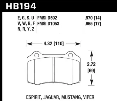 Genuine Hawk 00-05 Ferrari 360 3.6L DTC-60 Race Front Brake Pads - HB194G.665