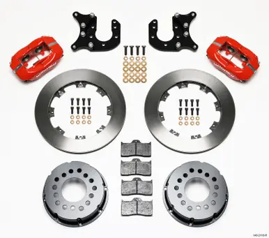 Wilwood Forged Dynalite P/S Rear Kit Red Mopar-Dana 2.72in Offset - 140-2116-R Time-Limited