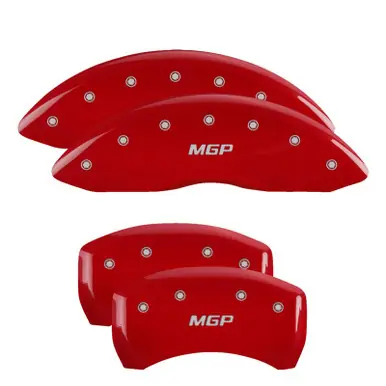 MGP 4 Caliper Covers Engraved Front & Rear MGP Red finish silver ch - 23117SMGPRD Popular