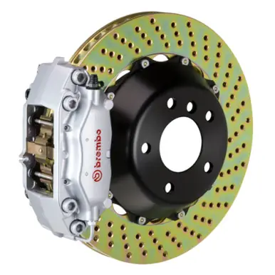 Best Price Brembo 16-23 Metris (W447) Rear GT BBK 4 Piston Cast 345x28 2pc Rotor Drilled-Silver - 2P1.8060A3