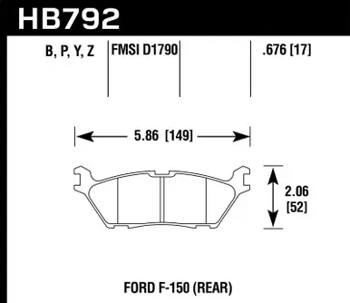 Fresh Stock Hawk 15-20 Ford F-150 Rear DTC-60 Brake Pads - HB792G.676