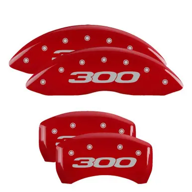 MGP 4 Caliper Covers Engraved Front & Rear 300/2017 Red Finish Silver Char 2014 Chrysler 300 - 32016S301RD Buy Today