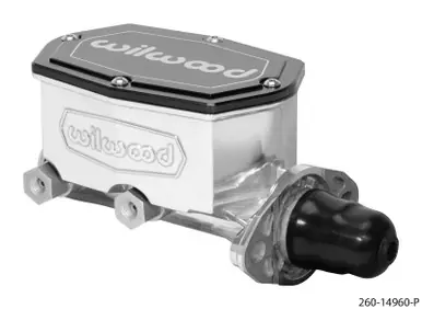 Wilwood Compact Tandem Master Cylinder - 1.12in Bore - w/Pushrod (Ball Burnished) - 260-14960-P Free Returns