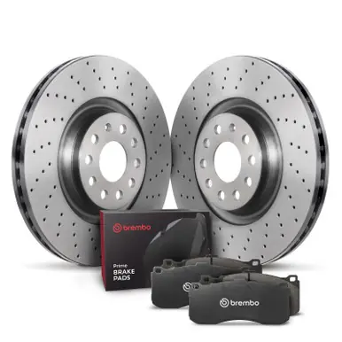 Big Sale Brembo OE 12-13 Volkswagen Golf R/10-21 GTI Rear Disc Brake Kit - KTX4089