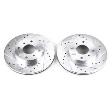 Genuine Power Stop 99-02 Infiniti G20 Front Evolution Drilled & Slotted Rotors - Pair - JBR557XPR