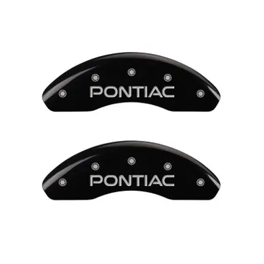 MGP 4 Caliper Covers Engraved Front Pontiac Engraved Rear G6 Black finish silver ch - 18025SPG6BK Limited Edition