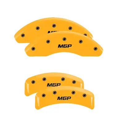 Special Discount MGP 4 Caliper Covers Engraved Front & Rear MGP Yellow Finish Black Char 2006 Lexus GS300 - 38002SMGPYL