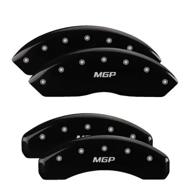 MGP 4 Caliper Covers Engraved Front & Rear MGP Black finish silver ch - 10021SMGPBK Markdown