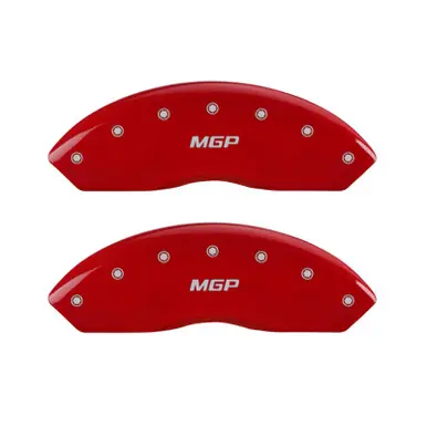 MGP 4 Caliper Covers Engraved Front RAM Engraved Rear RAMHEAD Red finish silver ch - 55002SRMHRD Big Sale