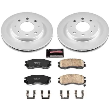 Seasonal Sale Power Stop 93-95 Eagle Summit Front Z17 Evolution Geomet Coated Brake Kit - CRK1090