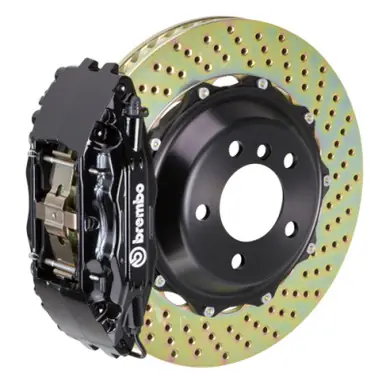 Brembo 00-03 M5/97-03 5-Series Front GT BBK 4 Piston Cast 2pc 355x32 2pc Rotor Drilled-Black - 1B1.8010A1 Clearance