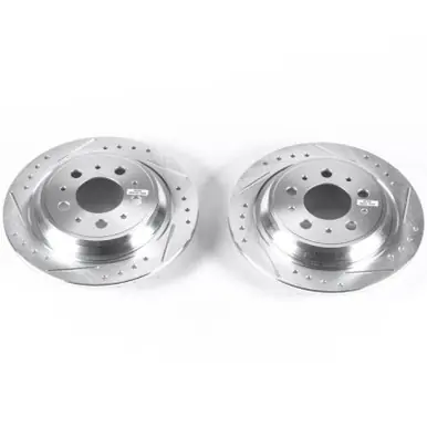 Power Stop 99-00 Volvo S70 Rear Evolution Drilled & Slotted Rotors - Pair - EBR624XPR Holiday Sale