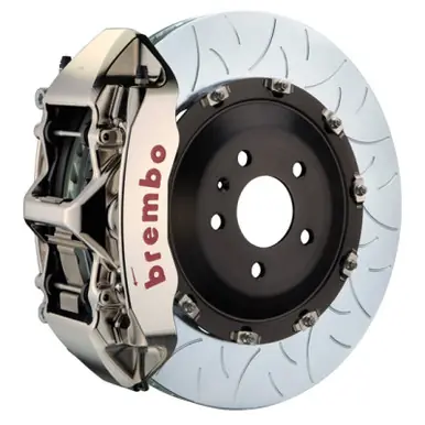 While Supplies Last Brembo 12-15 ML350 Front GTR BBK 6 Piston Billet 405x34 2pc Rotor Slotted Type3-Nickel - 1N3.9529AR