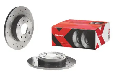 Brembo 04-10 BMW X3 Rear Premium Xtra Cross Drilled UV Coated Rotor - 09.9573.1X Special Offer