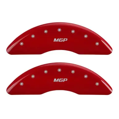 MGP 4 Caliper Covers Engraved Front & Rear MGP Red finish silver ch - 28176SMGPRD Reduced Price