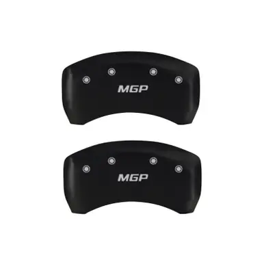MGP 4 Caliper Covers Engraved Front & Rear MGP Black finish silver ch - 10213SMGPBK High Quality
