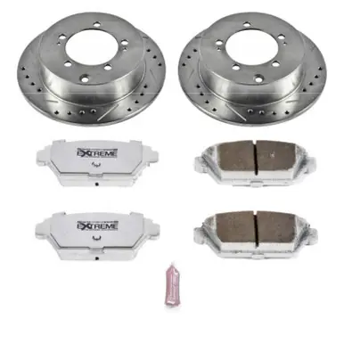 Power Stop 90-94 Eagle Talon Rear Z26 Street Warrior Brake Kit - K684-26 Next Day Delivery