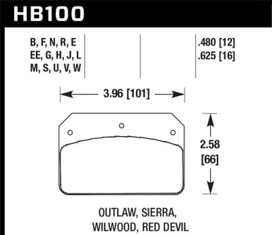 Editor’s Pick Hawk DTC-80 Wilwood DL/Outlaw/Sierra 12mm Race Brake Pads - HB100Q.480