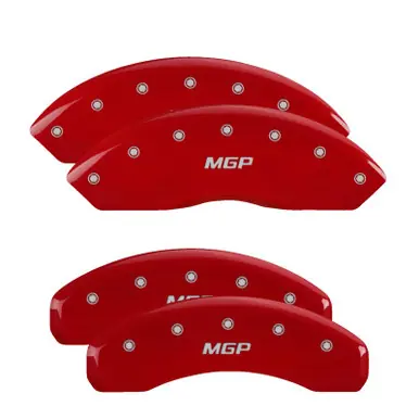 Buy Today MGP 4 Caliper Covers Engraved Front & Rear MGP Red finish silver ch - 10024SMGPRD