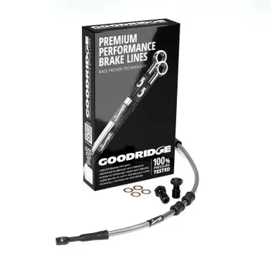 Worldwide Shipping Goodridge 00-05 HD FXD/C +4in Front Brake Line Kit - Clear - HD0042-1FB-CL4