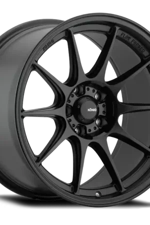 Authentic Konig Dekagram 19x9.5A 5x114.3 ET35 Semi-Matte Black