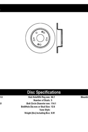 Authentic StopTech 09-10 Acura TSX / 08-10 Honda Accord Coupe/05-10 Sedan Left Rear Slotted & Drilled Rotor