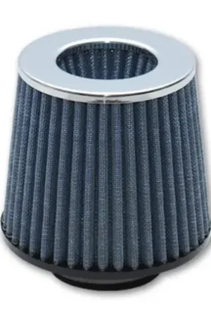 Authentic Vibrant Open Funnel Perf Air Filter (5in Cone O.D. x 5in Tall x 4.5in inlet I.D.) Chrome Filter Cap