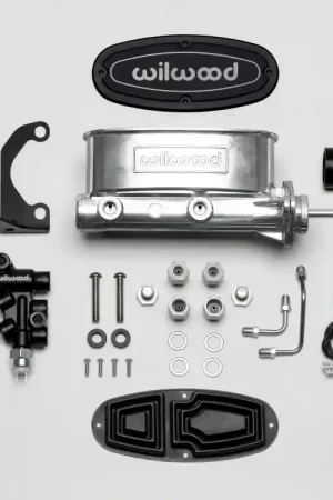 Bargain Wilwood HV Tandem M/C Kit w L/H Bracket & Prop Valve - 15/16in Bore Ball Burnished-W/Pushrod