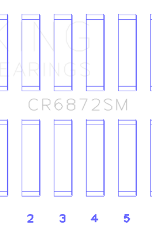 Warranty Included King Toyota 1GR-FE (Size +.50mm) Connecting Rod Bearing Set