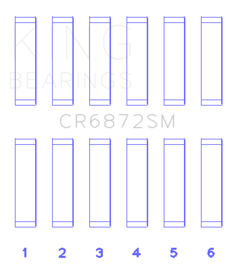 Warranty Included King Toyota 1GR-FE (Size +.50mm) Connecting Rod Bearing Set
