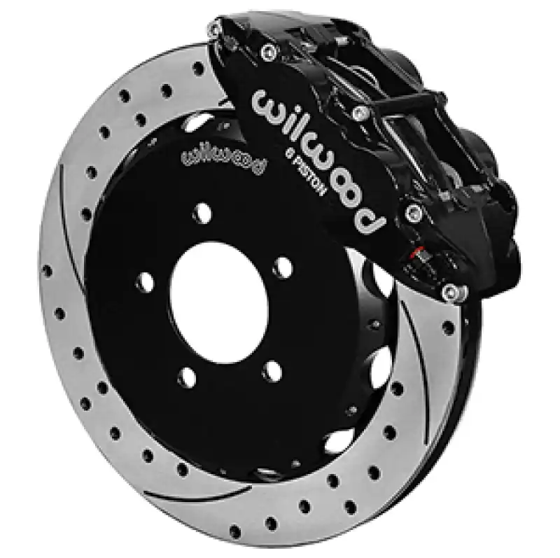 Affordable Wilwood 13-24 Honda Civic57mm Forged Narrow Superlite 6R Big Brake Front Brake Kit - Drilled Rotors