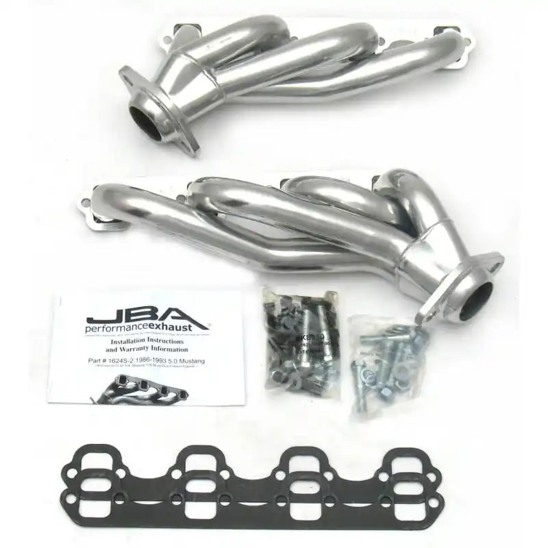 Time-Limited JBA 86-93 Ford Mustang 5.0L SBF 1-5/8in Primary Silver Ctd Cat4Ward Header