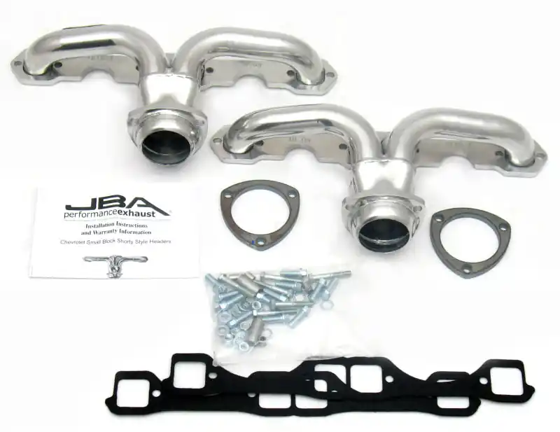 While Supplies Last JBA 57-74 Chevrolet Corvette 265-400 SBC 1-5/8in Primary Silver Ctd Tight Tuck Header