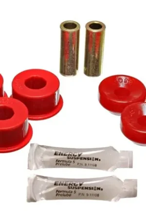 Weekend Sale Energy Suspension 90-97 Honda Accord/Odyssey / 92-01 Prelude Red Front Shock Upper and Lower Bushing