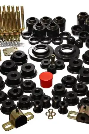 Worldwide Shipping Energy Suspension 97-06 Jeep Wrangler TJ (w/ 1in Body Lift Kit) Black Hyper-Flex Master Bushing Set