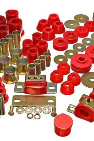 Warranty Included Energy Suspension 73-80 Chevrolet / GMC 2WD 1/2 Ton Pickup Red Hyper-flex Master Bushing Set