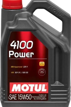 Special Discount Motul 5L Engine Oil 4100 POWER 15W50 - VW 505 00 501 01 - MB 229.1