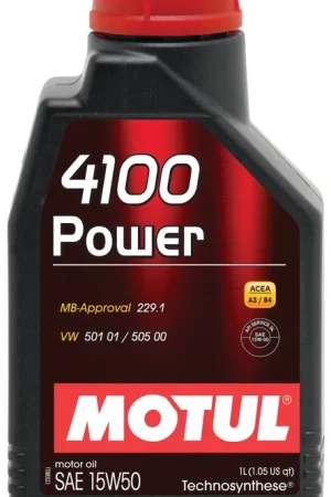 Free Delivery Motul 1L Engine Oil 4100 POWER 15W50 - VW 505 00 501 01 - MB 229.1