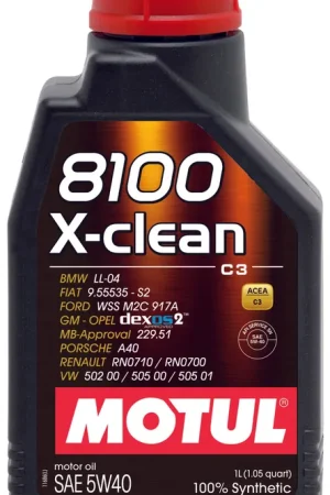 Best Price Motul 1L Synthetic Engine Oil 8100 5W40 X-CLEAN C3 -505 01-502 00-505 00-LL04