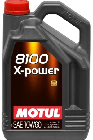 Motul 5L Synthetic Engine Oil 8100 10W60 X-Power Buy Direct