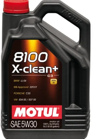 Motul 5L Synthetic Engine Oil 8100 5W30 X-CLEAN Plus Premium