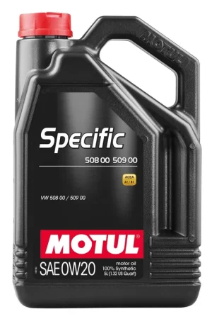 Order Now Motul 5L Specific 508 0W20 Oil - Acea A1/B1 / VW 508.00/509.00 / Porsche C20