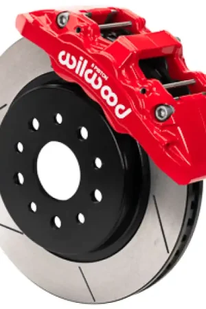 Worldwide Shipping Wilwood 18-25 Jeep Wrangler (JL)/20-25 Jeep Gladiator (JT) Aero6-DM Front Brake Kit - Slotted - Red